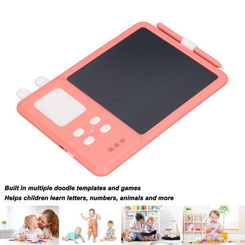 Talking Flash Cards Writing Tablet for Kids, Pink, 200mAh, ABS 2