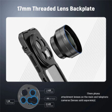 Phone Cage Kit for 15 Ultra 17mm Threaded Lens Backplate 67mm Threaded Filter Adapter Black