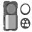 Phone Cage Kit for  15 Ultra 17mm Threaded Lens Backplate 67mm Threaded Filter Adapter Black 8