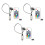 3X Computer Fan Lighting Effect Controller,5V 3-Pin/12V 4-Pin RGB Equipment Wire Control/Remote Controller with /Off 1
