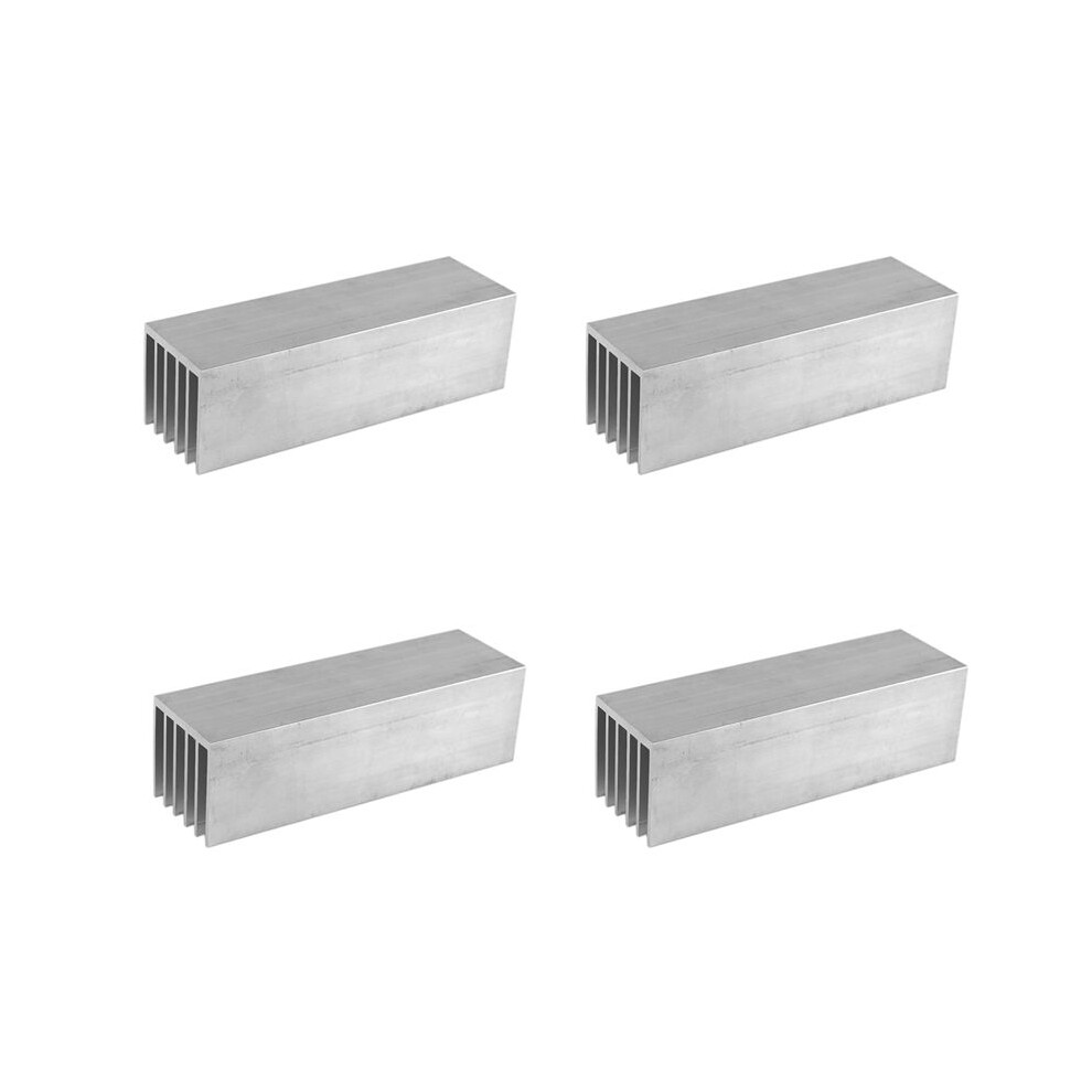 4X Heatsink 100X30x30mm Power Amplifier Aluminum Heat Sink Radiator Module For Cooling System Silver 4711451461062