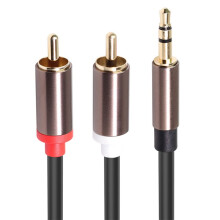 6X RCA Cable Hifi Stereo 3.5mm to 2RCA Audio Cable Aux RCA Jack 3.5 Y Splitter for Amplifiers Audio Car Aux Mobile Phone