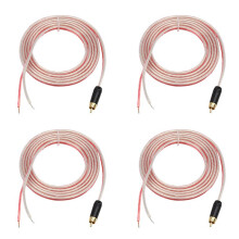 4X SubstituiçãO Do Cabo de Fio Desencapado Do Alto-Falante de Reparo de 5 PéS com Plugue RCA para Extremidades Descascadas