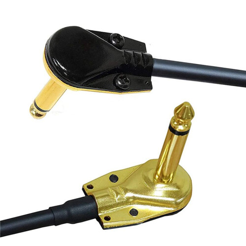 Guitar Patch Cable Effect Pedal Patch Cords 1/4-Inch Right Angle Low Profile Pancake Design for Effect Pedals 9 Pack 1