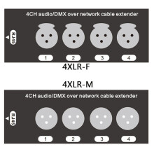 4 Paire D'Extension de Câble Audio XLR 3 Broches 4 Canaux et DMX Sur Réseau, Extension de Signal Réseau DMX512 1 Mâle + 1 Femelle