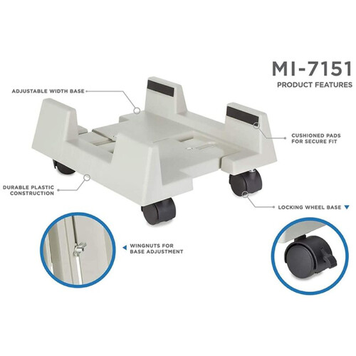 2X CPU StäNder Mobile Desktop Turm Computer Boden StäNder Rollende Lenken Räder Einstellbare Breite Universal PC Computer Halter