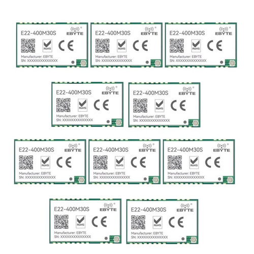 EBYTE 10PCS SX1268 433MHz RF Module Development Board 12km Range, 32M High-Precision TCXO EBYTE E22-400M30S, IPEX, SPI Interface