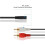 4X 2 RCA Macho A Hembra 3,5 mm Jack Aux Cable de Audio Estereo 6