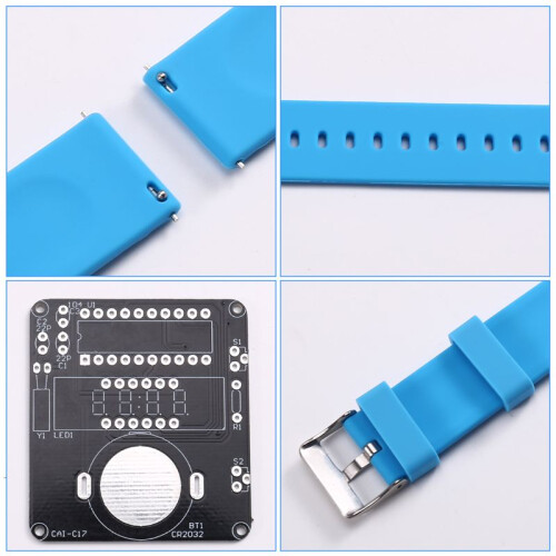 DIY Clock Kit Soldering Practice Kit with 4 Digit LED Display Micro Controller for Electronic Beginners School Student 1