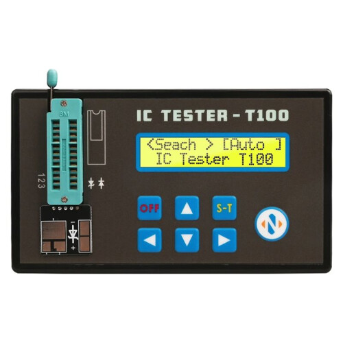 Handheld Rechargeable LED Integrated Circuit Tester Transistor Tester Digital Transistor IC Chip Detector with 2 Bases 2