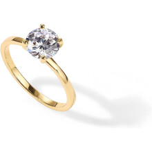 (6, Yellow Gold) HKEDES 18K Sterling Silver Gold Round Cut Solitare 1.5 CT Moissanite Engagement Rings for Women