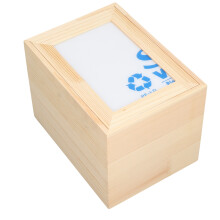 Wooden Pet Memorial Urn Box with Photo Frame, 22x16x16cm