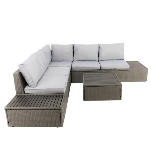 Charles Bentley Charles Bentley Rattan & Polywood Corner Lounge Set 1