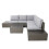 Charles Bentley Charles Bentley Rattan & Polywood Corner Lounge Set 3