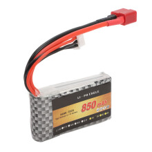 7,4V 2S 850mAh RC-Truck Lithiumbatterie mit T-Stecker für 1/16 Brushless-Modelle