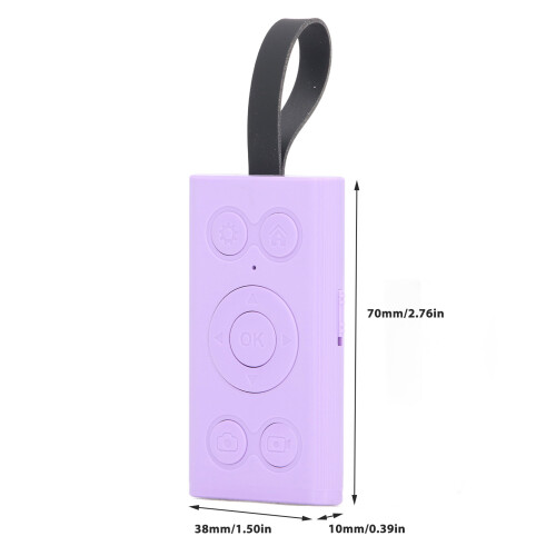Bluetooth Remote Control 9-Key Camera Shutter for Phone Tablet, Purple 1