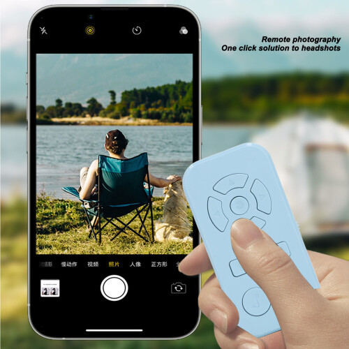 9-Key Bluetooth Remote Control Page Turner, 150mAh, Rechargeable, Blue 1
