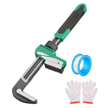 Conjunto de Chaves Ajustáveis Ergonômicas de Mandíbula Larga para Uso Doméstico e Profissional, 130 mm