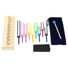 Ensemble de 9 Diapasons 174-963 Hz pour la Guérison, la Méditation et la Thérapie - Coloré