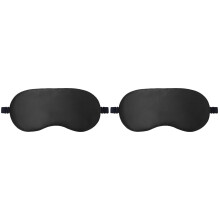 2Stk Seiden-Augenmaske Schwarz, Elastischer Riemen, Ideal Für Schlaf