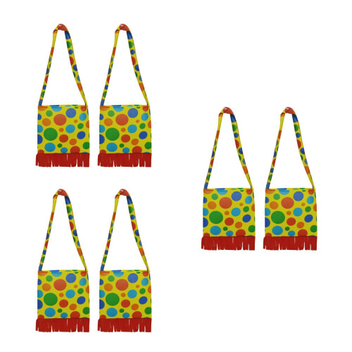 6Pcs Multi Clown Accessories Bags for Men Durable Fabric Circus Props