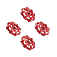 4Pcs Ergonomic Cast Iron Valve Handles Red for Home Outdoor Faucet Use