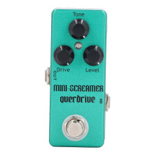 Analog gitareffektpedal Overdrive-funksjon Kropp i sink-aluminiumslegering True Bypass-bryter Støyreduksjon Ren signalflyt Kompakt størrelse Holdbar