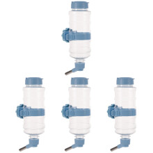 4Pcs Sky-Blue Small Animal Bottle Anti-Leak Hanging Pet Water Feeder