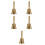 5Pcs Golden Loud Hand Bells for Dinner Call Service Bell Kitchen Use 1