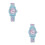 2Stk Kinderuhr Flamingo Himmelblau 11