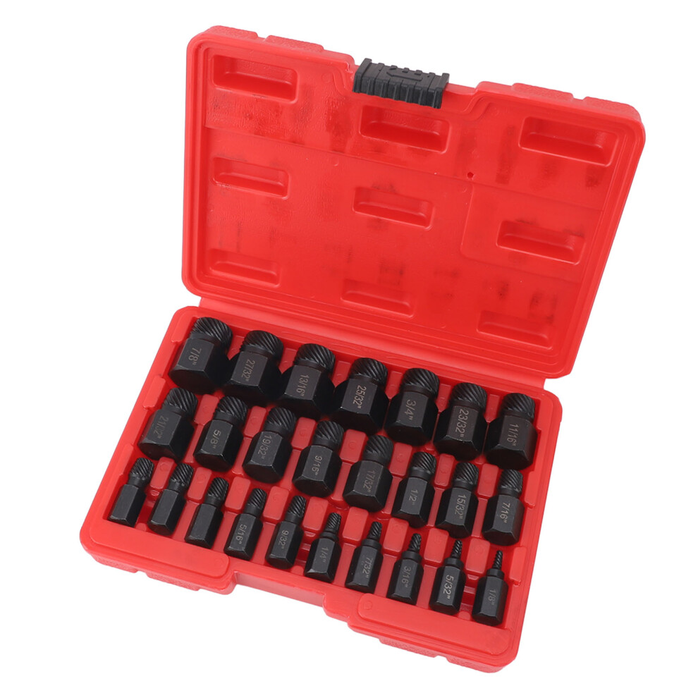 25-Piece Hex Shank Screw Extractor Set For Damaged Screws And Bolts 6911386276702