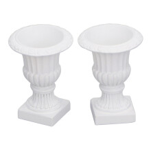 2 piezas de maceta de columna romana de resina a escala 1:12, 4,6 cm