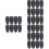 32Pièces Tapis Noir Protection Sol Durable 9