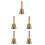 5Pcs Golden Loud Hand Bells for Dinner Call Service Bell Kitchen Use 4