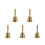 5Pcs Golden Loud Hand Bells for Dinner Call Service Bell Kitchen Use 5