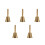 5Pcs Golden Loud Hand Bells for Dinner Call Service Bell Kitchen Use 6