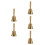 5Pcs Golden Loud Hand Bells for Dinner Call Service Bell Kitchen Use 9