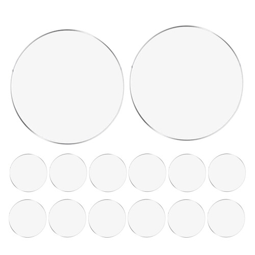 60Pcs Acrylic Sheet for Crafting Display DIY Clear Round Cake Discs 1