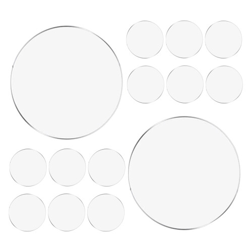 60Pcs Acrylic Sheet for Crafting Display DIY Clear Round Cake Discs 2
