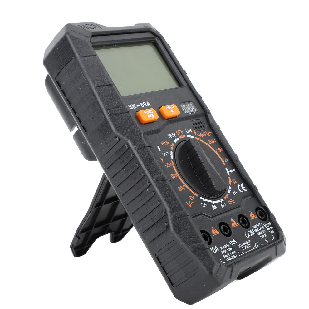 Digital Multimeter Auto Ranging Voice Ac/Dc Voltage Current Capacitance Resistance Black 8081386277509