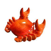 Ceramic Crab Mobile Phone Holder Tea Brush Holder Pen Holder Cover Desktop Tea Pet Fortune-Making Ornament