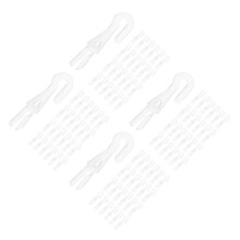 200Pcs Clear Plastic Curtains Wand Hooks for Blind Rods Elegant Design