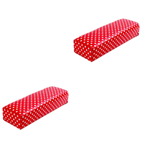 2Pièces Coussin Repose-Bras Ongles Cuir Rouge Doux Et Résistant