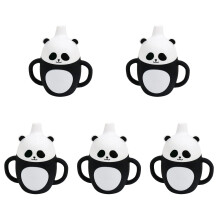 5Pièces Gobelets Bébé Silicone Résistants Multi Poignées Pour Boissons