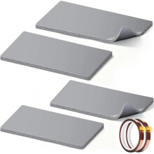 Set van 4 Siliconen Hittebestendige Mutsmatten en 2 Rollen Hittebestendige Tape, 2 Maten, op Maat Te Snijden Pads met Hoge Dichtheid, voor Thuis, DIY