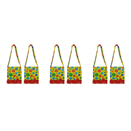 6Pcs Multi Clown Accessories Bags for Men Durable Fabric Circus Props 2