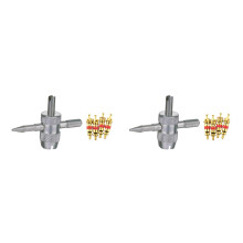 2Pièces Tire Stem Core Argenté 4 En 1 Outil Pour