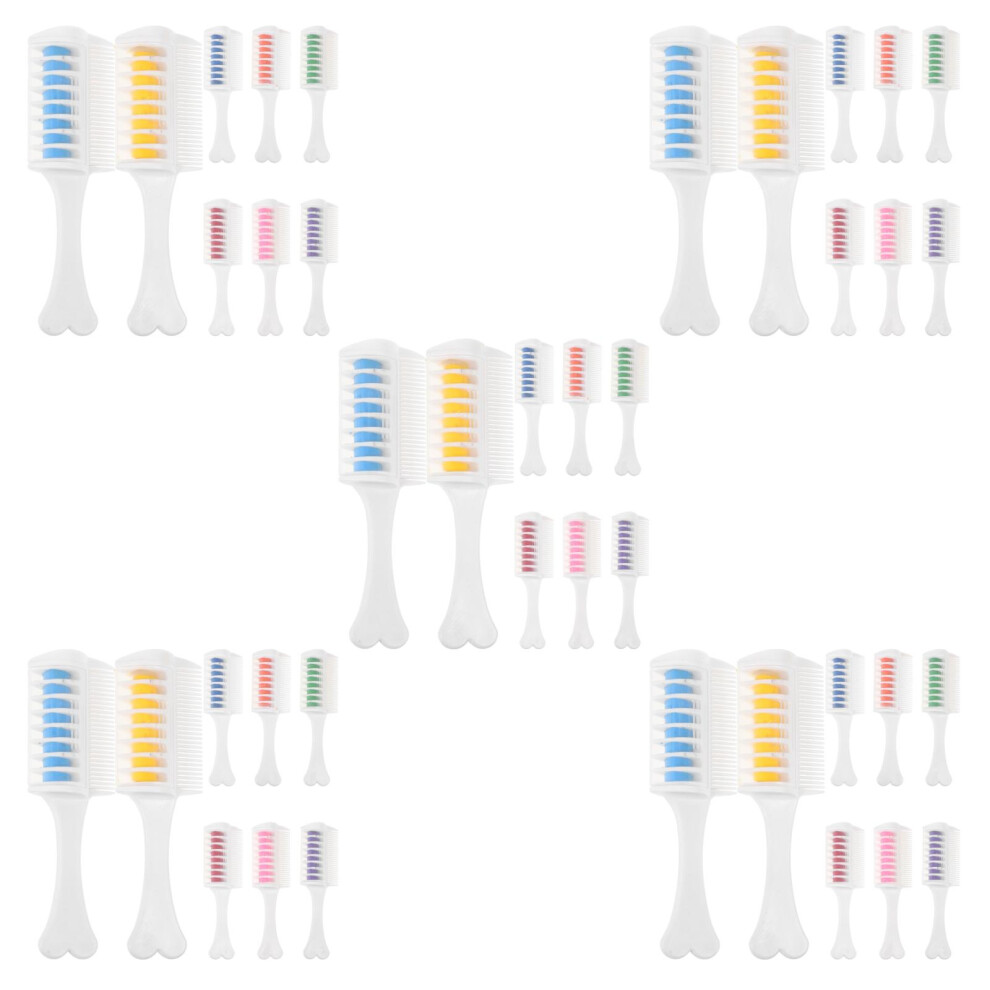 Happyyami 40Pcs Durable Plastic Hair Chalk Combs For Easy Hair Dyeing With Cover