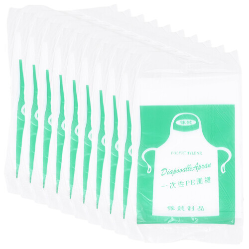 200Stk Einweg-Schürzen Transparent Kunststoff