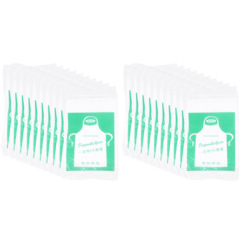200Pcs Waterproof Disposable Aprons Transparent Plastic for Cooking 1